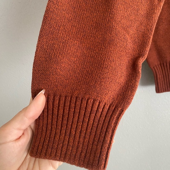 Vintage Dockers Mens Sweater Size Medium Knit Orange Argyle 90s Y2K Crewneck - Picture 5 of 5